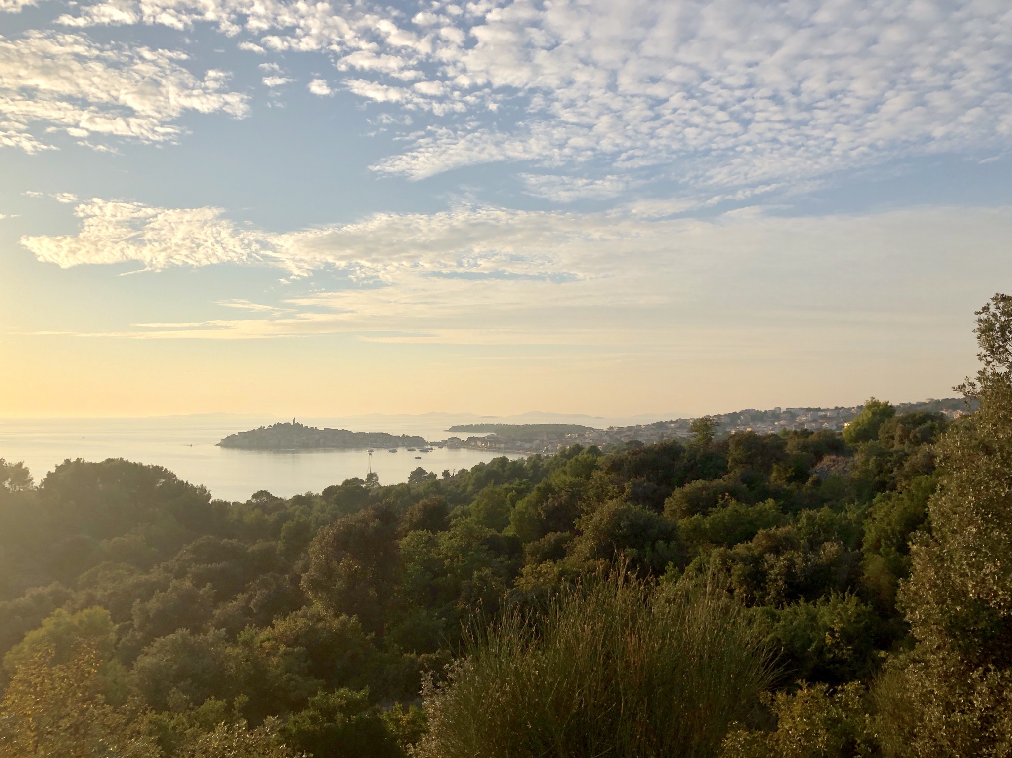 Primošten seen from the coast