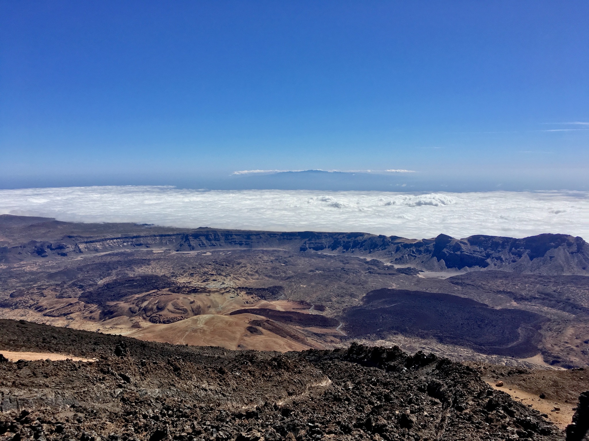 Blick vom Pico del Teide Richtung Osten (Gran Canaria)