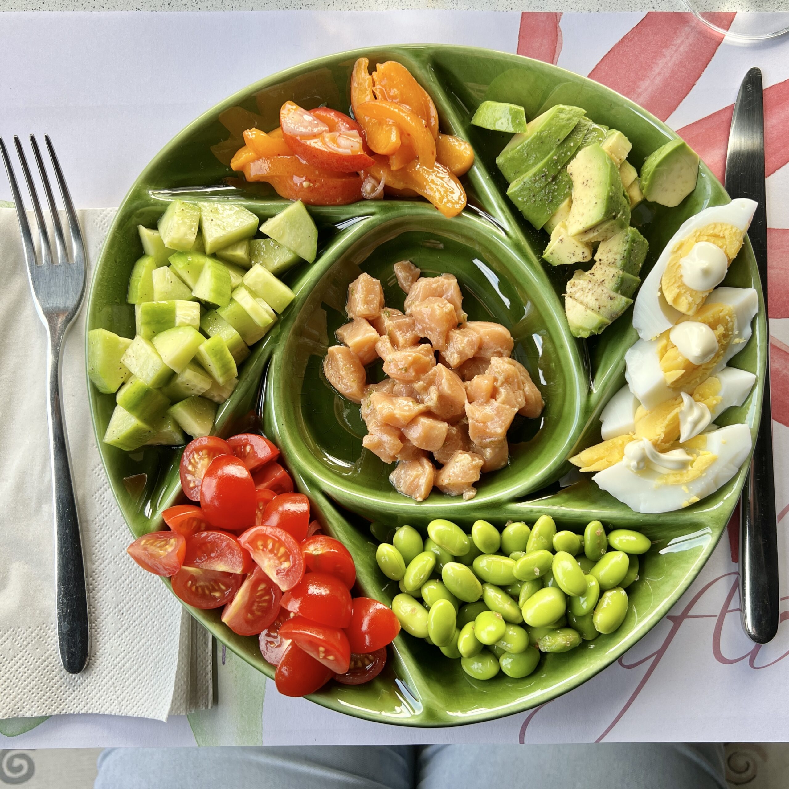 Dekonstruierte Bowl (was tut man mit Fonduetellern im Sommer)