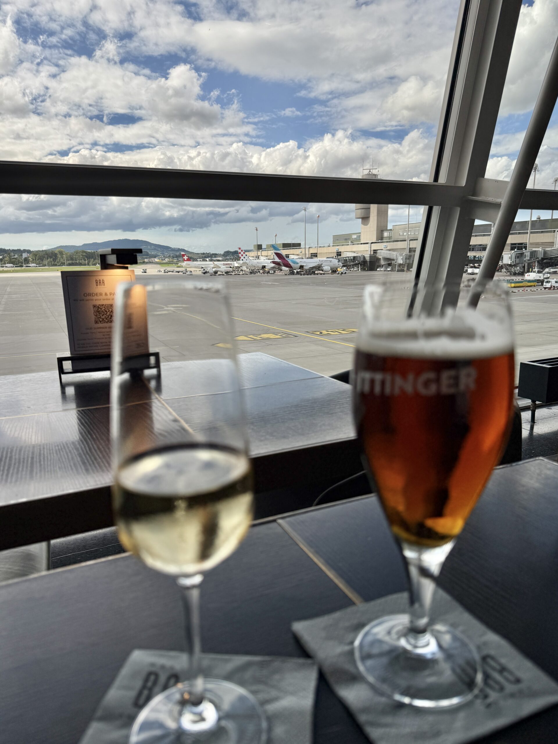Pre-flight drinks