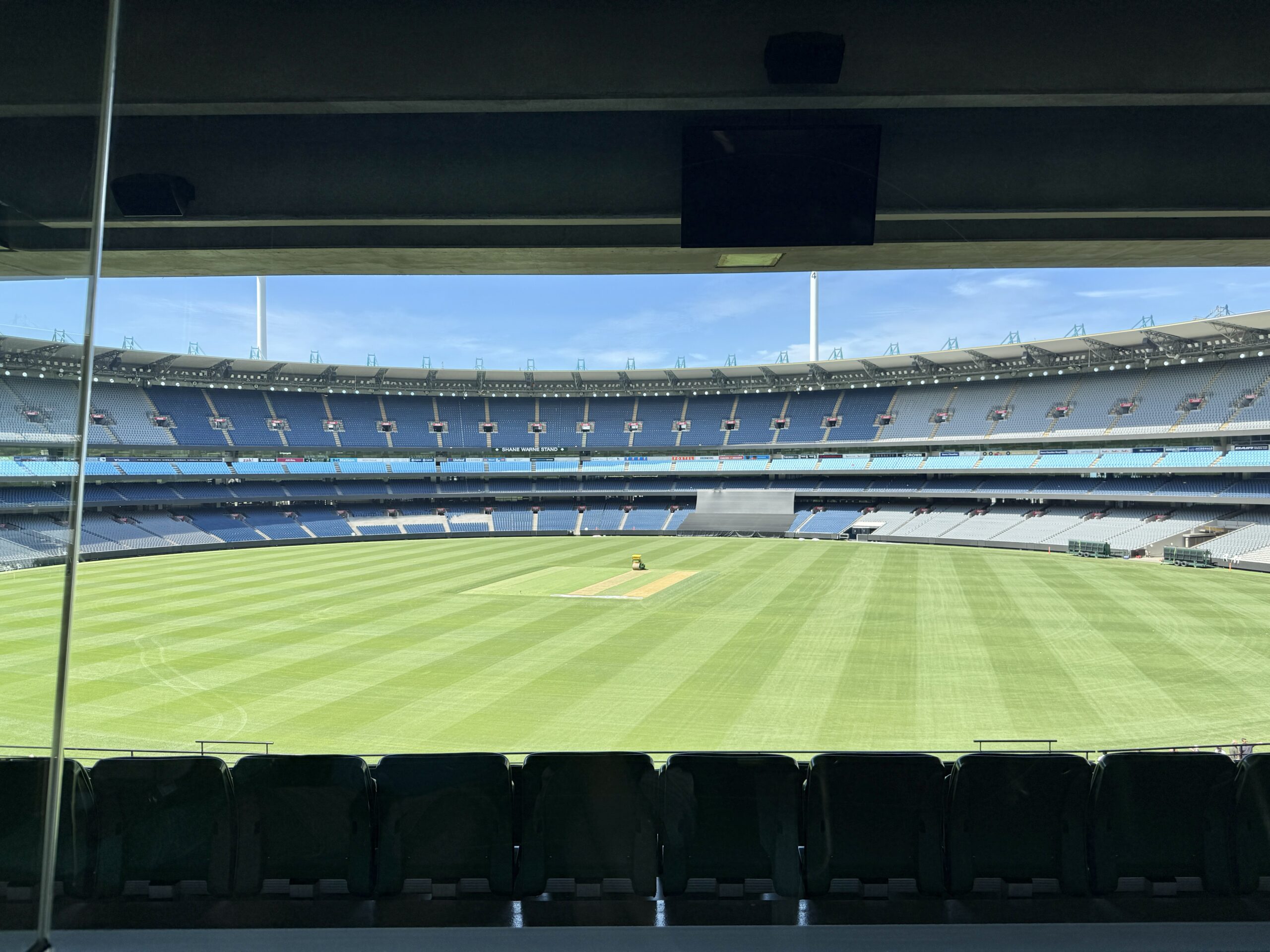 Blick von den Tribünen der member des Melbourne Cricket Clubs