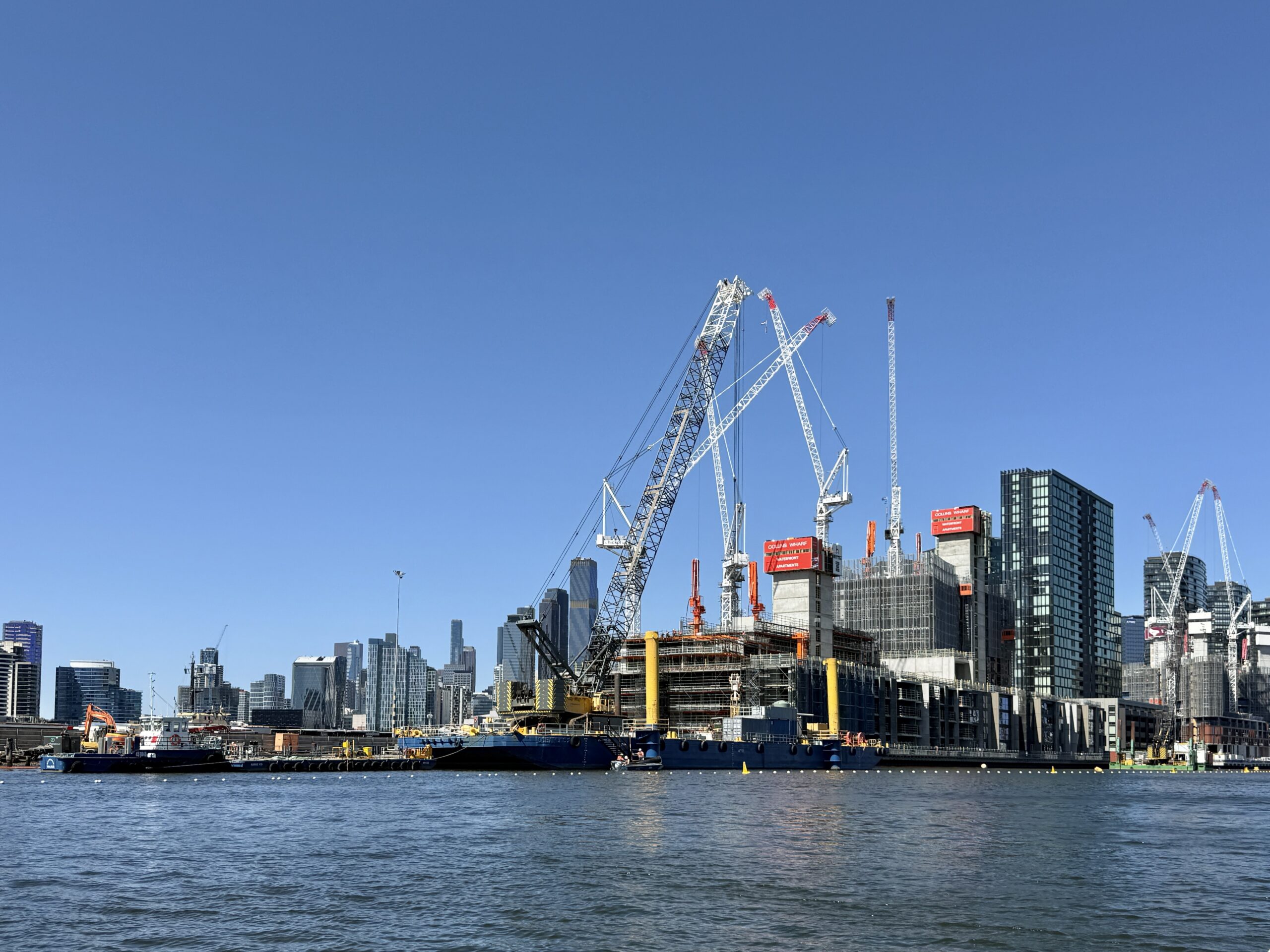 An der Spitze der Docklands wird weitergebaut
