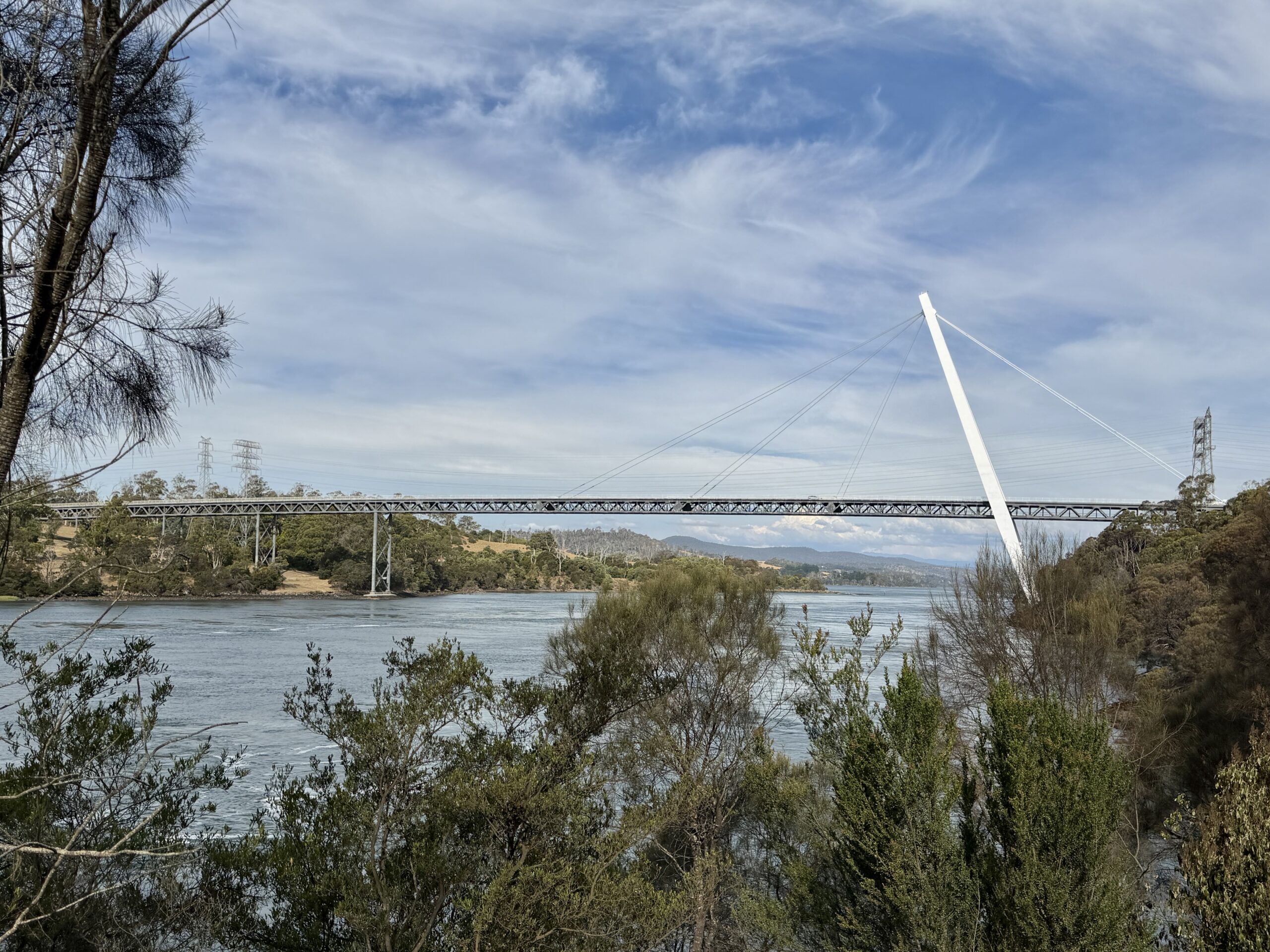 Die Batman Bridge ist der einzige Übergang über den (kurzen) Tamar River