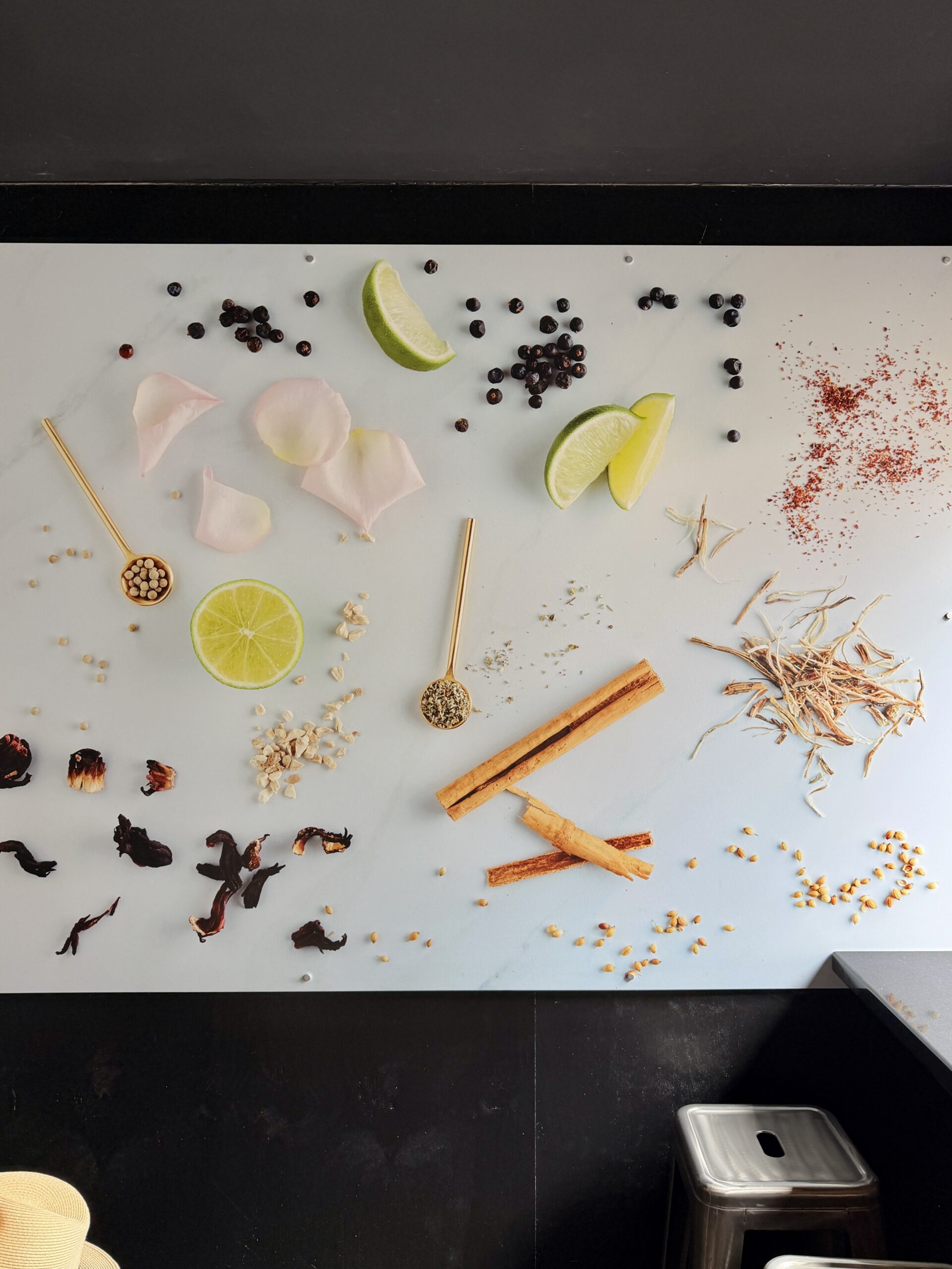 Alle Gewürze die in den Three Cuts-Gins verwendet werden.