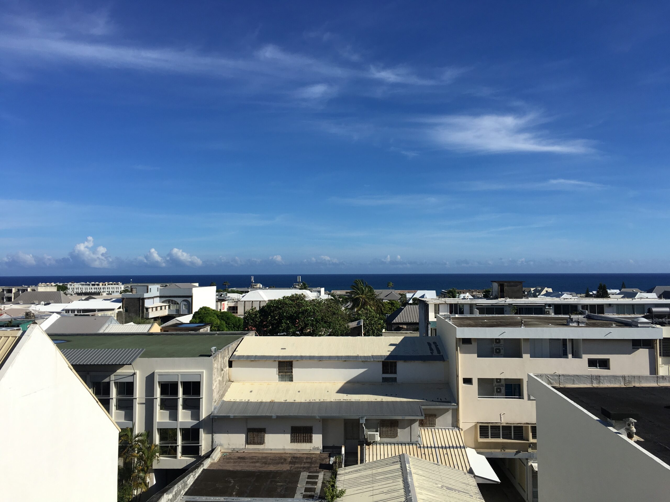 Aussicht aus dem Hotelzimmer in St. Denis