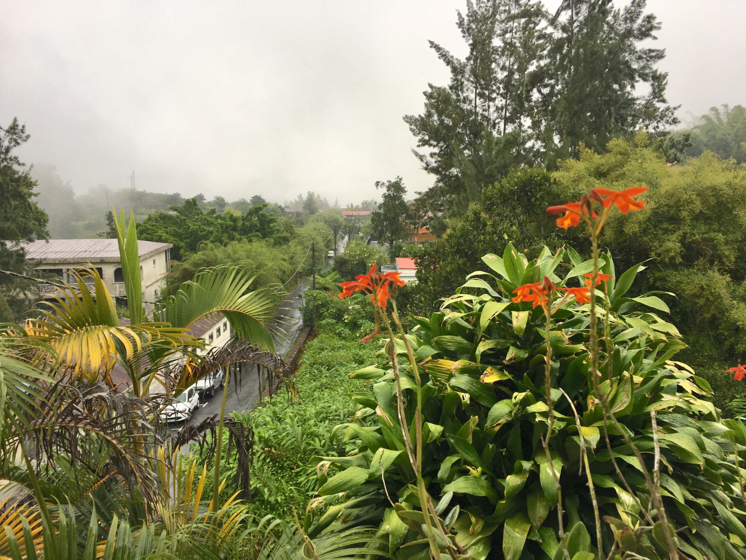Aussicht von der Veranda im Relais de Cimes in Hell-Bourg