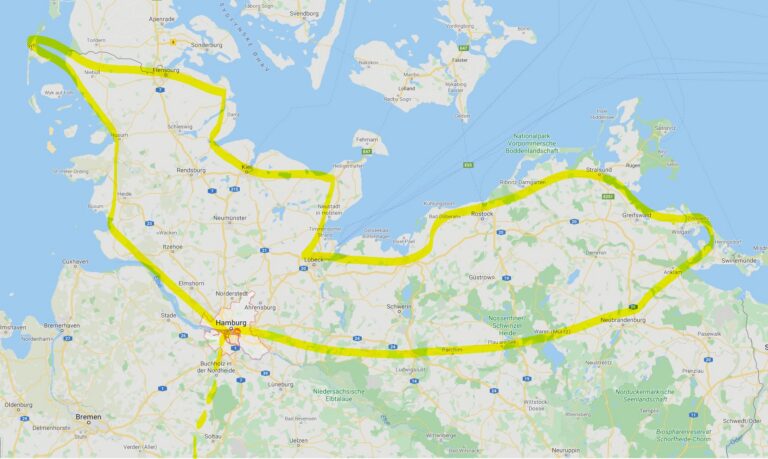 Route im Sommer 2020