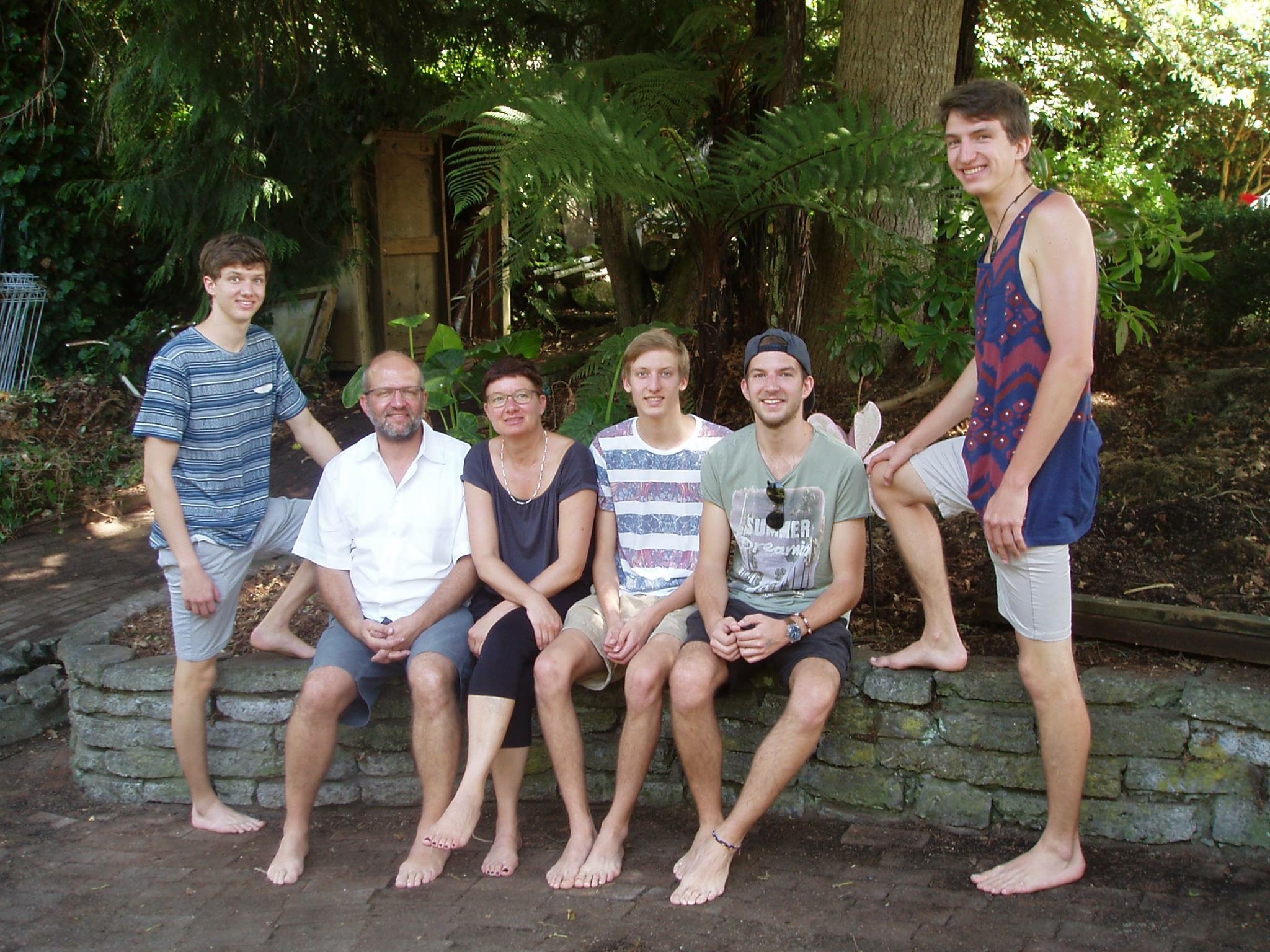 The Galli-family in the Wenmoth garden